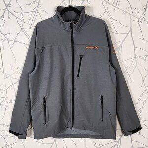 Merrell Gray Full Zip Aeroblock Lightweight Windbreaker Jacket